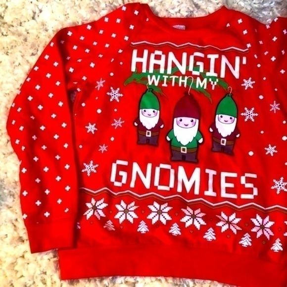 CHRISTMAS SWEATER | “Hangin with my Gnomies” - Womens Size XS - Picture 1 of 6